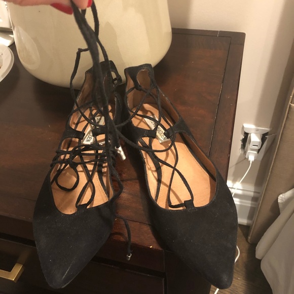 Steve Madden pointy lace up flats. - Picture 2 of 4